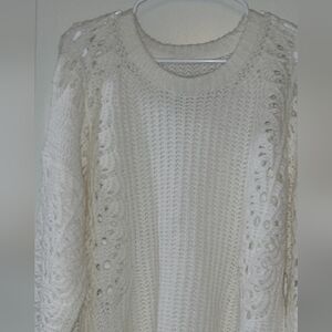 Anthropologie Cream Knit Cardigan